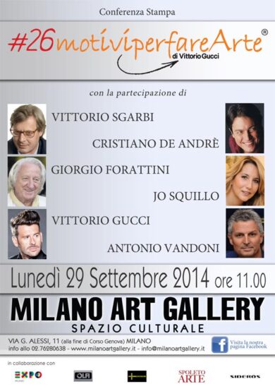 Sgarbi, Forattini, Squillo, De André e Vandoni per l’arte