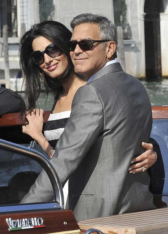 Clooney e Amaral sposi. Location e parata di vip Clooney e Amaral sposi. Location e parata di vip