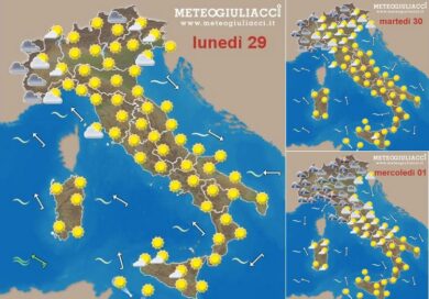 Conto alla rovescia, mercoledì arrivano i temporali
