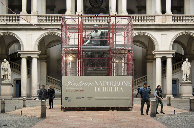 Napoleone in veste di Marte Pacificatore. Finito il restauro a Brera