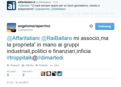 Ascolti, ancora male Ballarò e DiMartedì. Affari lancia #troppitalk