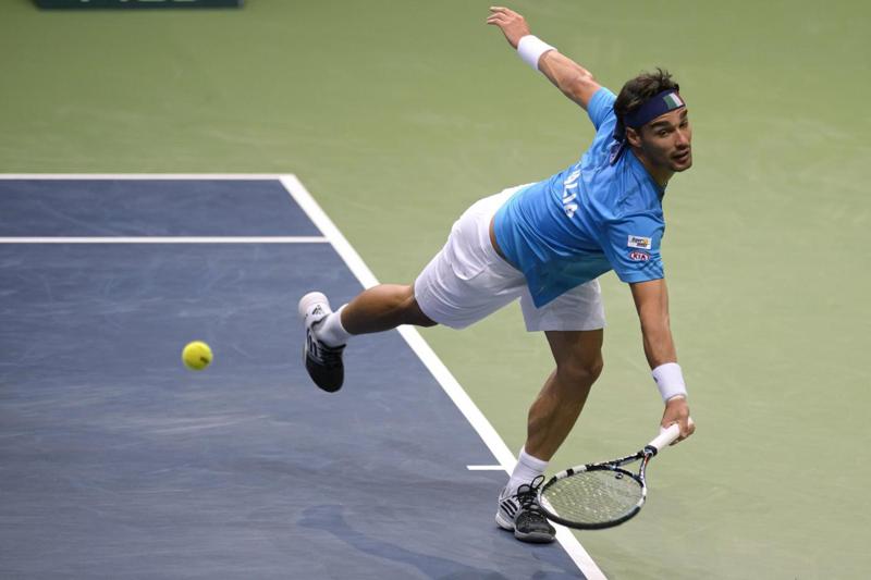 Fognini esce con il numero 553 del mondo e mostra il dito medio Fognini esce con il numero 553 del mondo e mostra il dito medio