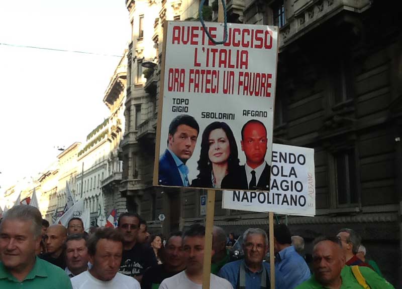 La Lega in piazza contro i migranti. Foto La Lega in piazza contro i migranti. Foto