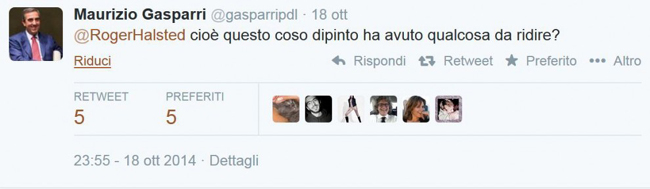 Rissa Gasparri-Fedez su Twitter. E il senatore insulta la fan sovrappeso Rissa Gasparri-Fedez su Twitter. E il senatore insulta la fan sovrappeso