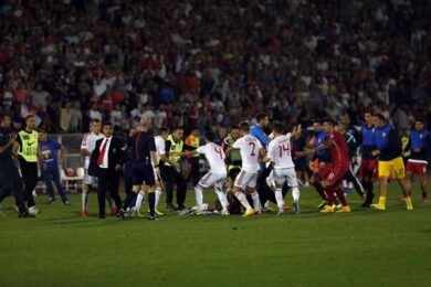 Uefa, Albania punita con 0-3 a tavolino, -3 per Serbia