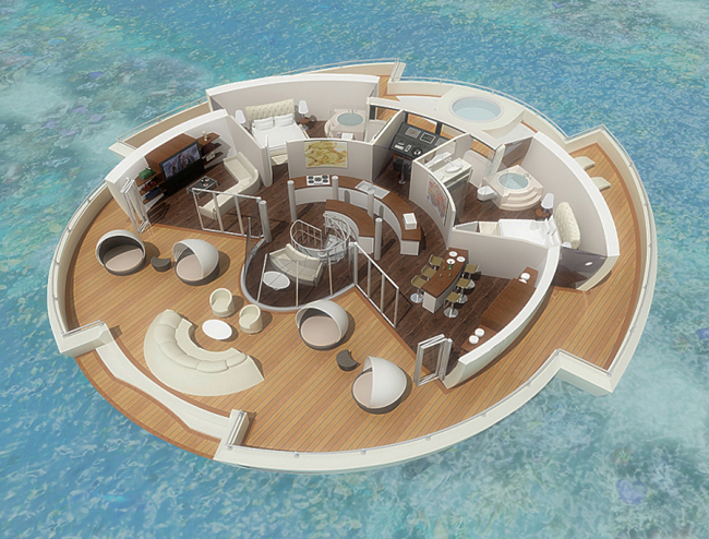Albergo green e galleggiante sull’Oceano. L’idea italiana alle Maldive Albergo green e galleggiante sull’Oceano. L’idea italiana alle Maldive