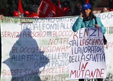 Jobs Act, Renzi contestato a Brescia dalla Fiom