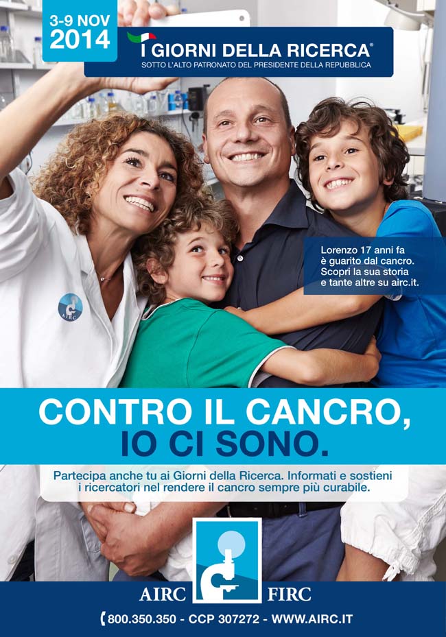 “I Giorni della Ricerca”, una settimana per dire “Contro il cancro, io ci sono”