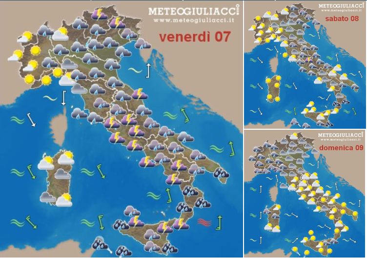 Meteo/ Migliora nel weekend. Ma poi tornano le bombe d’acqua Meteo/ Migliora nel weekend. Ma poi tornano le bombe d’acqua