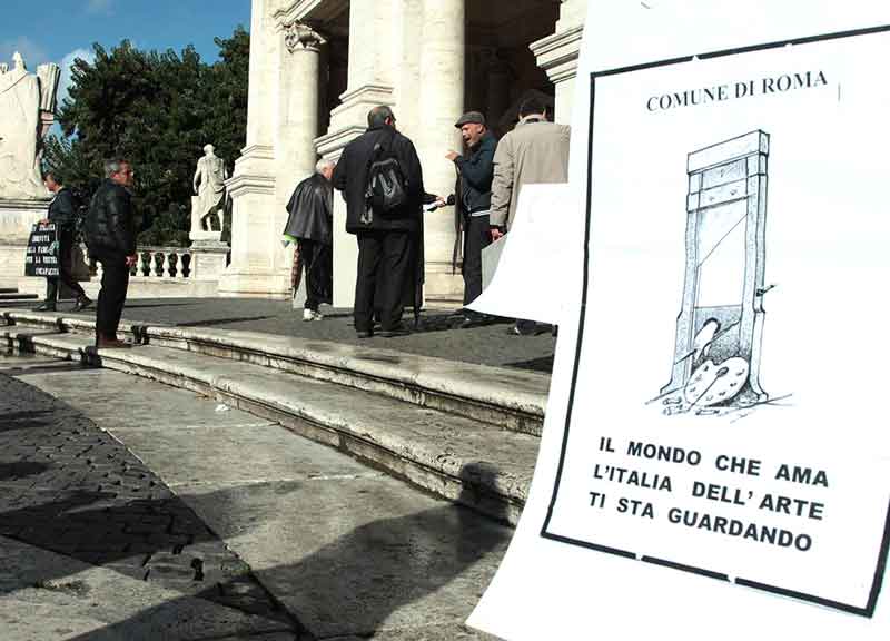 I pittori di piazza Navona invadono il Campidoglio