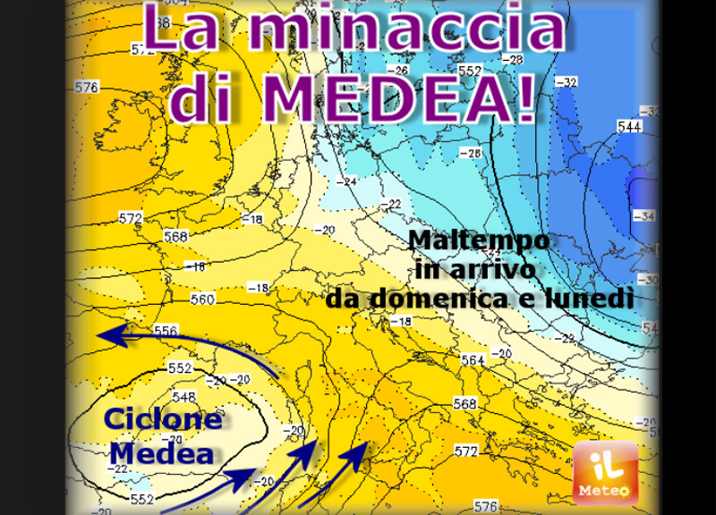 Arriva il ciclone Medea: freddo e altri nubifragi Arriva il ciclone Medea: freddo e altri nubifragi