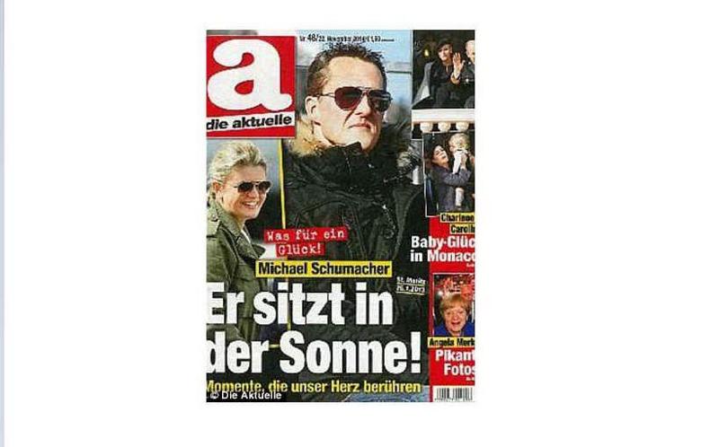 Michael Schumacher prende il sole, ma sarebbe un falso Michael Schumacher prende il sole, ma sarebbe un falso