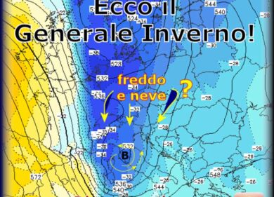 In arrivo un’ondata di aria artica. Al Nord neve anche in pianura