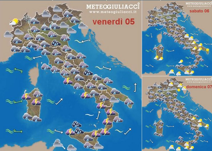 Fine settimana con piogge. Poi primo assaggio di freddo invernale Fine settimana con piogge. Poi primo assaggio di freddo invernale
