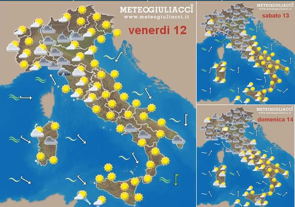 Addio bel tempo. Pioggia nel weekend., ma temperature in rialzo Addio bel tempo. Pioggia nel weekend., ma temperature in rialzo