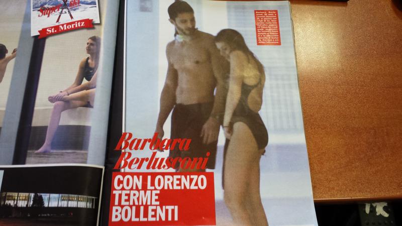 Barbara Berlusconi, terme bollenti con Lorenzo Barbara Berlusconi, terme bollenti con Lorenzo