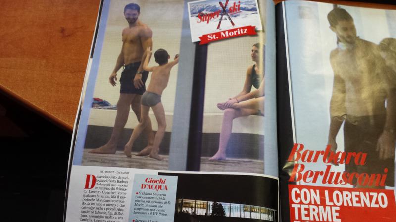 Barbara Berlusconi, terme bollenti con Lorenzo Barbara Berlusconi, terme bollenti con Lorenzo