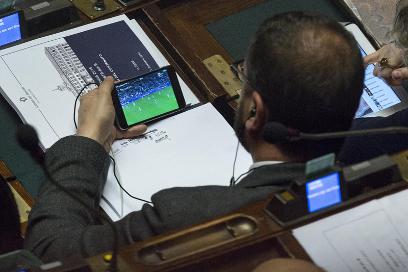 Camera dei Deputati, guardano Juventus – Napoli