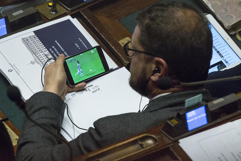 Camera dei Deputati, guardano Juventus – Napoli