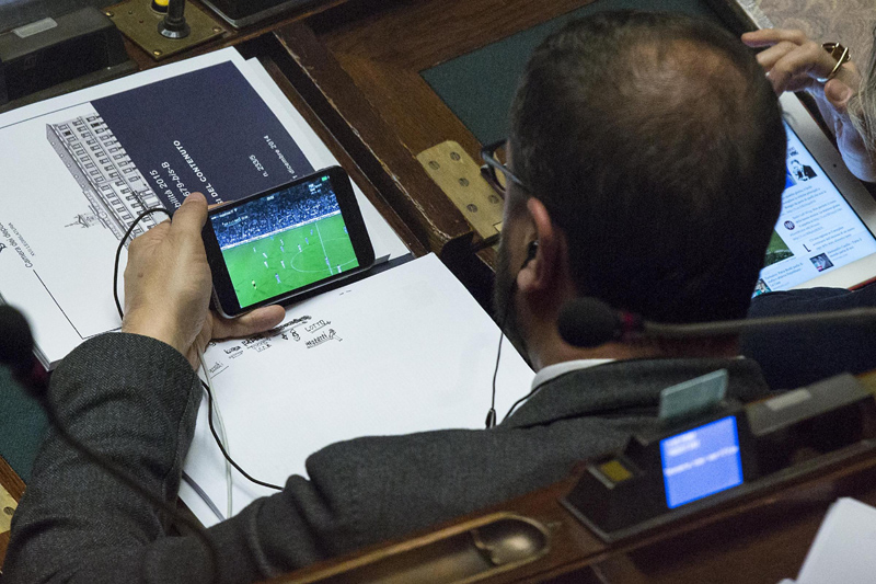Camera dei Deputati, guardano Juventus – Napoli