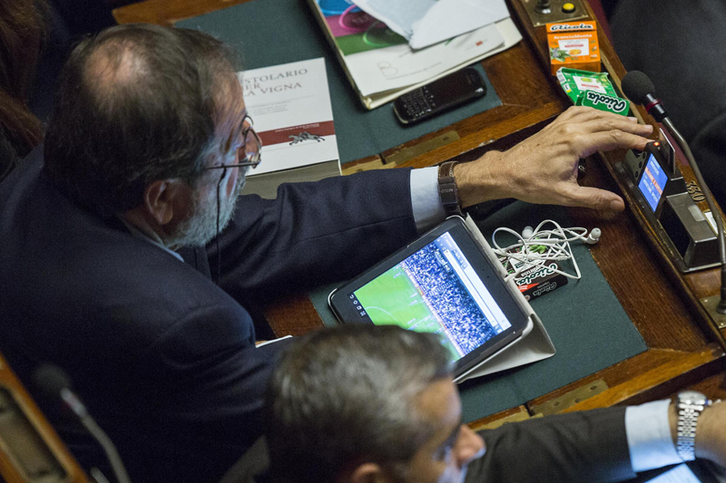 Camera dei Deputati, guardano Juventus – Napoli