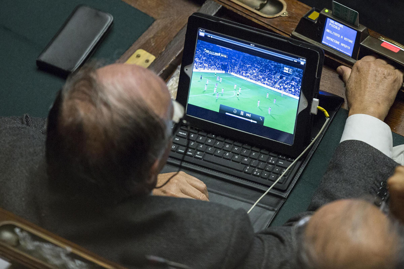 Camera dei Deputati, guardano Juventus – Napoli