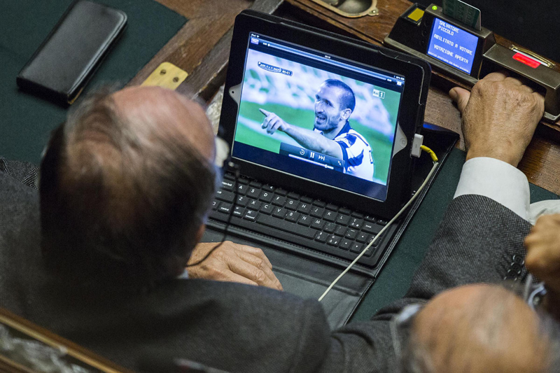 Camera dei Deputati, guardano Juventus – Napoli