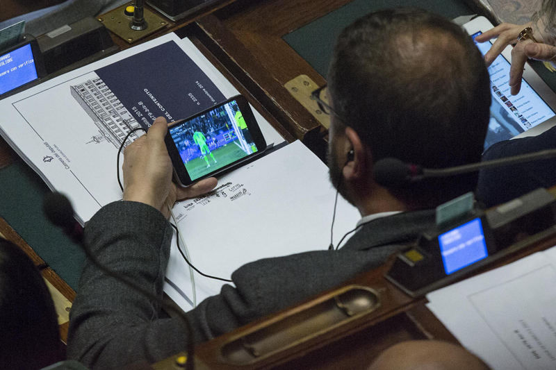 Camera dei Deputati, guardano Juventus – Napoli