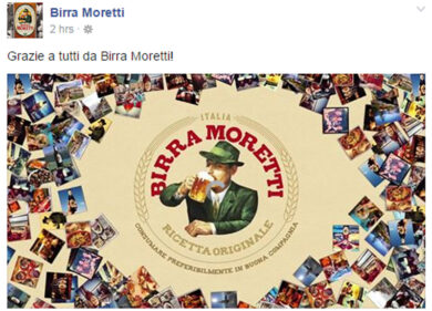 Birra Moretti brinda su Facebook con 1 milione di fan
