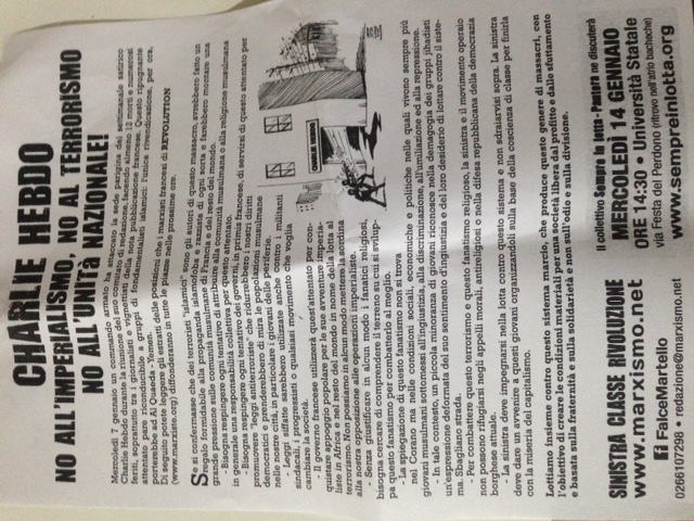 “Cosa c’entrano Ocalan e il Che con la strage avvenuta a Parigi?”