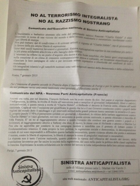 Galleria foto '“Cosa c’entrano Ocalan e il Che con la strage avvenuta a Parigi?”' - foto 6