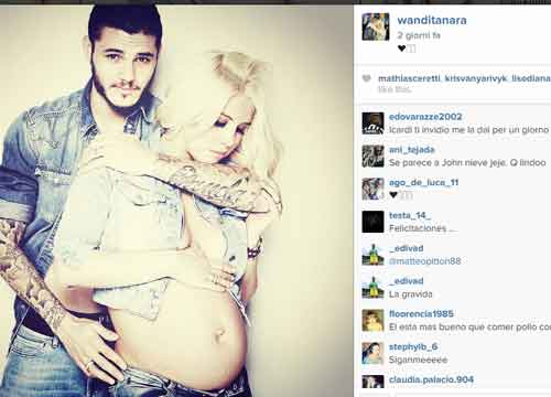 Icardi e Wanda Nara, il pancione è servito. Arriva la bimba. Le foto