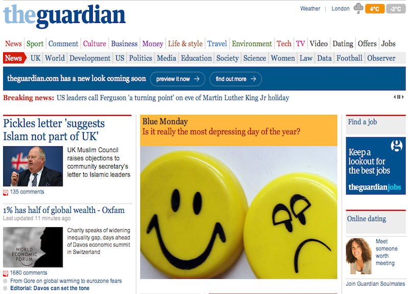 AAA, direttore del Guardian cercasi. L’annuncio pubblicato on line AAA, direttore del Guardian cercasi. L’annuncio pubblicato on line