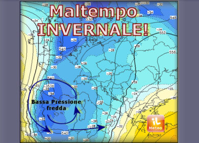 Italia sotto il maltempo invernale con neve fino in pianura