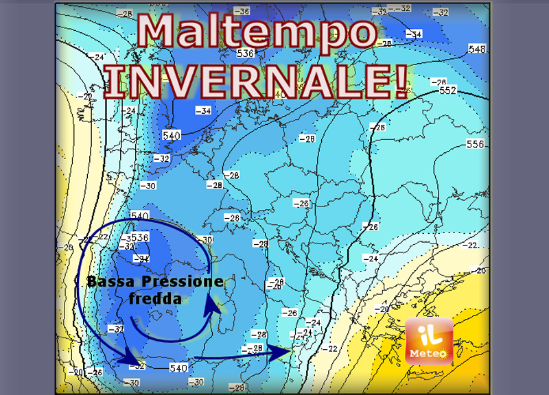 Italia sotto il maltempo invernale con neve fino in pianura Italia sotto il maltempo invernale con neve fino in pianura