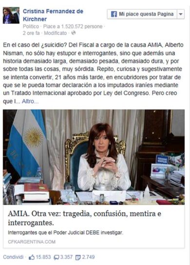 Argentina, pubblicate le carte di Nisman. Spunta un’impronta e un terzo ingresso