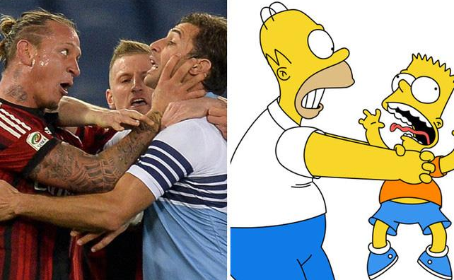 Mexes come Homer, Hulk Hogan e… il web sdrammatizza l’espulsione Mexes come Homer, Hulk Hogan e… il web sdrammatizza l’espulsione