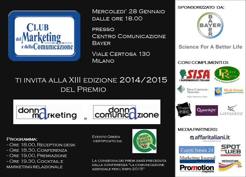 Giunto alla 13′ edizione il premio “Donna Marketing” Giunto alla 13′ edizione il premio “Donna Marketing”