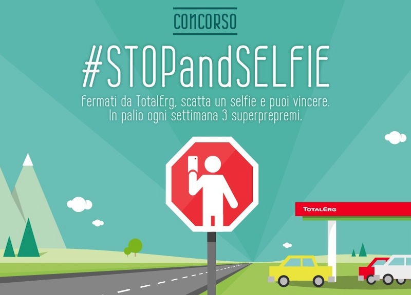 TotalErg e Adacto battezzano il concorso #STOPandSELFIE TotalErg e Adacto battezzano il concorso #STOPandSELFIE
