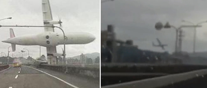 Taiwan, aereo con 58 persone urta ponte e cade in un fiume: 23 morti