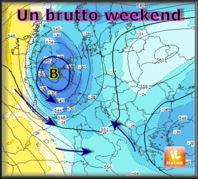 Meteo, weekend con pioggia e neve