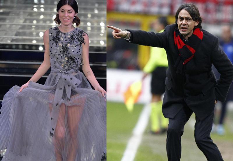 Inzaghi va in gol con Bianca Atzei, stella di Sanremo