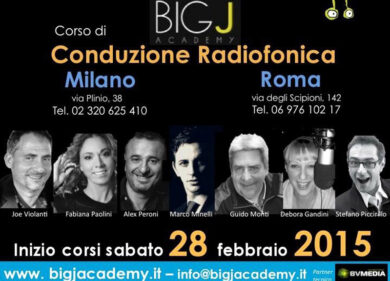 Big J Academy, nuova scuola per chi vuole lavorare in tv e radio