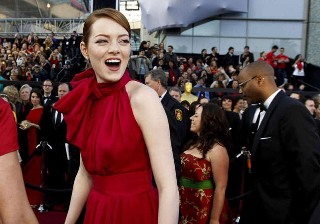 Oscar 2015, miglior attrice non protagonista. Foto Emma Stone e Keira