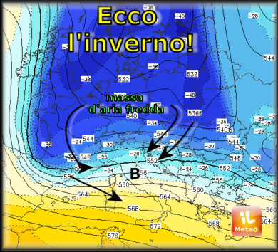 A marzo sciabolata artica sull’Italia, ecco gelo e neve