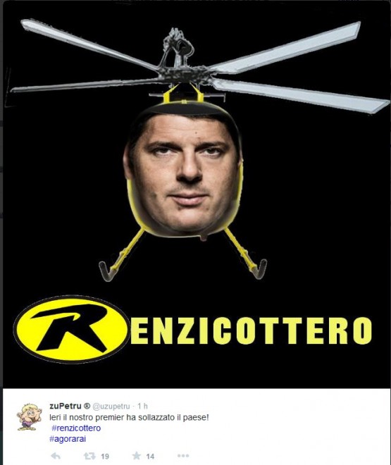 “Renzicottero”, si scatena l’ironia sui social “Renzicottero”, si scatena l’ironia sui social