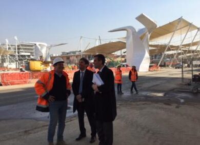 Expo, l’assessore regionale Fabrizio Sala sul cantiere. Foto