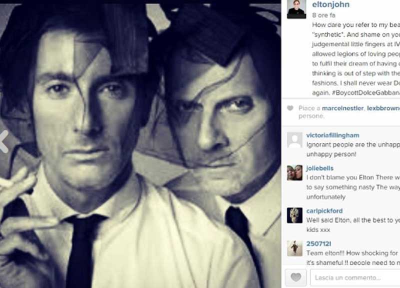 Dolce e Gabbana, Elton John e l’autoritarismo dei gay Dolce e Gabbana, Elton John e l’autoritarismo dei gay