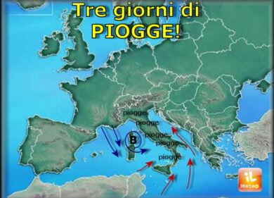 Previsioni meteo, Italia sott’acqua per tre giorni