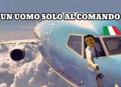 Grillo: “Renzi come Lubitz, farà schiantare l’Italia”